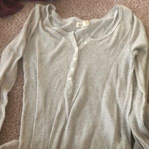 Long sleeve half button up t shirt